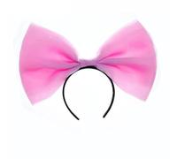 Diadema extragrande con lazo de tul, cinta para el pelo, tallas grandes, lazo para el pelo, para mujeres, niñas, maquillaje, fotos, fiestas, cosplay, carnaval, carnaval rojo rosa