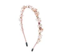 Diadema flexible y brillante de cristal elegante para trajes casuales, incidentes formales, tocado brillante para mujer