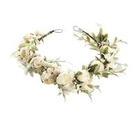 Diadema floral, corona de flores nupcial | Tocado floral bohemio | Accesorios para el cabello para accesorios fotográficos, guirnalda de corona de flores ajustable para fiestas festivas