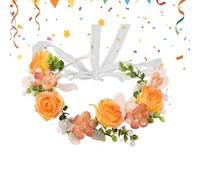 Diadema floral para mujer - Tocado artificial cómodo y elegante, coronas de flores para mujeres y niñas | Para decoración interior, exterior, cumpleaños, boda, comunión, fotografía