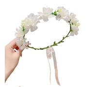Diadema floral para niñas de tela suave, corona floral para niños, fiesta de cumpleaños, boda, accesorios cómodos para niñas
