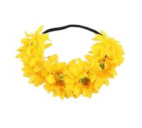 Diadema Flores Diadema Floral, gran rosa roja, accesorios for el cabello, corona de damas de honor for mujeres y niñas, adornos for el cabello de fiesta, playa Floral(Color24)