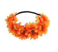 Diadema Flores Diadema Floral, gran rosa roja, accesorios for el cabello, corona de damas honor for mujeres y niñas, adornos for fiesta, playa(Color27)