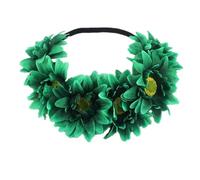 Diadema Flores Diadema Floral, gran rosa roja, accesorios for el cabello, corona de damas honor for mujeres y niñas, adornos for fiesta, playa(Color28)