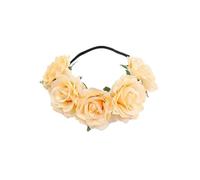 Diadema Flores Diadema Floral, gran rosa roja, accesorios for el cabello, corona de damas honor for mujeres y niñas, adornos for fiesta, playa(Color6)