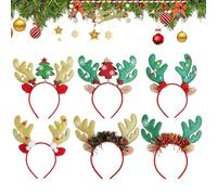 Diadema genérica - de peluquería de fieltro con cuernos - peinado festivo de Navidad - para niñas y adultos, de Navidad, días festivos y disfraces de cosplay