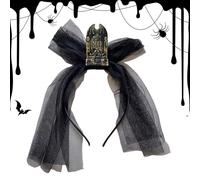 Diadema genérica para Halloween, aro de pelo de piedra sepulcral Cosplay gótico para niñas, accesorio para disfraz de miedo para noche enmascarada espectáculo Cosplay