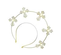 Diadema gótica de halos, hecha a mano, con perlas, cruzada, vintage, para mujer, boda, regalo de novia, diadema cruzada de invierno