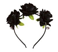 Diadema gótica de moda con diseño de rosas y calaveras para Halloween, escenario, boda, fiesta, mujer, diadema colorida para bodas, niñas, para tomar fotos