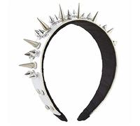 Diadema gótica, tiaras con remaches, diadema de rock para hombre, diadema punk steampunk, diadema de cuero