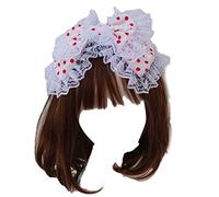 Diadema grande con lazo para mujer, diadema de encaje, accesorio para el cabello para Halloween, Navidad