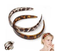 Diadema gruesa de concha de tortuga, banda ancha de acetato para el pelo, antideslizante, sin dolor de cabeza, para mujeres y hombres (1, b)