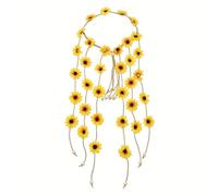 Diadema Hippie Girasol Accesorios Cabello Daisy Corona Flores Margarita Accesorios Cabello Girasol Diadema Playa Diadema Boho Ajustable Corona