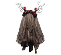 Diadema iluminada de Halloween: velo divertido y espeluznante con diseño de fantasma, perfecto para fiestas de Halloween | Accesorios para el cabello para mujeres y niñas, agregue un toque festivo