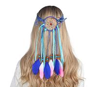 Diadema india colorida para cabeza de 55-60 cm, tocado para adultos, mujeres, adolescentes, niñas