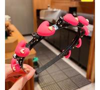 Diadema infantil -deslizante con diseño único y dientes suaves, clips dobles de ABS ligero y brillante, ideal para niñas en el colegio o al aire libre
