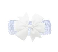 Diadema infantil hecha a mano con lazos de cinta de grosgrain con cola de milano, bandas elásticas for el pelo de ganchillo de Color sólido for niñas(1)