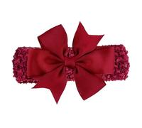 Diadema infantil hecha a mano con lazos de cinta de grosgrain con cola de milano, bandas elásticas for el pelo de ganchillo de Color sólido for niñas(26)