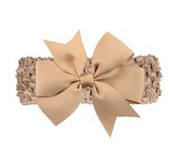Diadema infantil hecha a mano con lazos de cinta de grosgrain con cola de milano, bandas elásticas for el pelo de ganchillo de Color sólido for niñas(19)