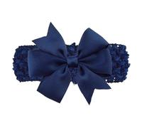 Diadema infantil hecha a mano con lazos de cinta de grosgrain con cola de milano, bandas elásticas for el pelo de ganchillo de Color sólido for niñas(7)