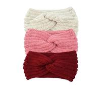 Diadema Invierno 3 Diademas De Invierno For Mujer, Cálidas Y Resistentes Al Frío. Accesorios For El Cabello Con Cintas Gruesas For Las Orejas Diadema Para NiñAs(Beige+Pink+Red)