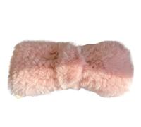Diadema Invierno Diadema de invierno con piel sintética for mujer, bufanda punto for la cabeza, orejeras, diadema moda Diadema Para NiñAs(Pink)