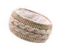 Diadema Invierno Diadema de invierno punto grueso for mujer, moderna trenzada for ir al trabajo, calentador orejas forro polar, corbata gruesa y a la moda Diadema Para NiñAs(Rainbow beige)