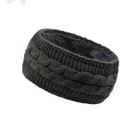 Diadema Invierno Diadema de invierno punto grueso for mujer, moderna trenzada for ir al trabajo, calentador orejas forro polar, corbata gruesa y a la moda Diadema Para NiñAs(Dark gray)