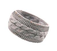 Diadema Invierno Diadema de invierno punto grueso for mujer, moderna trenzada for ir al trabajo, calentador orejas forro polar, corbata gruesa y a la moda Diadema Para NiñAs(Rainbow light gray)