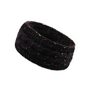Diadema Invierno Diadema de invierno punto grueso for mujer, moderna trenzada for ir al trabajo, calentador orejas forro polar, corbata gruesa y a la moda Diadema Para NiñAs(Rainbow Black)