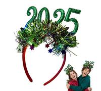 Diadema LED genérica 2025, diadema feliz año nuevo 2025, diadema diadema de año nuevo, diadema de lentejuelas Happy New Year, peinado de traje para niñas y mujeres, accesorios de fotos