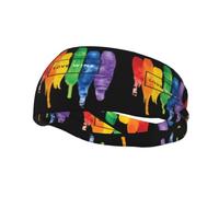 Diadema LGBT con arcoíris, más Orgullo, Menos prejuicios, Cinta para el Sudor, Diadema Deportiva, Cinta elástica para Correr, Cinta para el Cabello para Yoga, para Hombres y Mujeres.