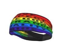 Diadema LGBT con arcoíris, más Orgullo, Menos prejuicios, Cinta para el Sudor, Diadema Deportiva, Cinta elástica para Correr, Cinta para el Cabello para Yoga, para Hombres y Mujeres.