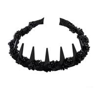 Diadema ligera de lujo con clip de estrella con tela de felpa y ajuste cómodo para mujeres, diseñada para un agarre seguro del cabello durante el maquillaje, lavado facial y uso diario en el hogar