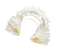 Diadema ligera y cómoda con plumas góticas para disfraces y fiestas temáticas