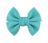 Diadema Mujer 10 unids/lote 4.5 "Grandes arcos de cabello de tela de waffle for niñas Accesorios de moda dulces populares Bowknot Boutique Weave Wear Auriculares Diadema(Mint green,With clip)