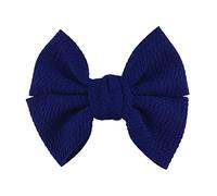 Diadema Mujer 10 unids/lote 4.5 "Grandes arcos de cabello de tela de waffle for niñas Accesorios de moda dulces populares Bowknot Boutique Weave Wear Auriculares Diadema(Royal blue,With clip)