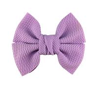 Diadema Mujer 10 unids/lote 4.5 "Grandes arcos de cabello de tela de waffle for niñas Accesorios de moda dulces populares Bowknot Boutique Weave Wear Auriculares Diadema(Lavender,Without clip)