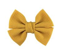 Diadema Mujer 10 unids/lote 4.5 "Grandes arcos de cabello de tela de waffle for niñas Accesorios de moda dulces populares Bowknot Boutique Weave Wear Auriculares Diadema(Golden,Without clip)