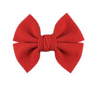 Diadema Mujer 10 unids/lote 4.5 "Grandes arcos de cabello de tela de waffle for niñas Accesorios de moda dulces populares Bowknot Boutique Weave Wear Auriculares Diadema(Red,With clip)