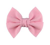 Diadema Mujer 10 unids/lote 4.5 "Grandes arcos de cabello de tela de waffle for niñas Accesorios de moda dulces populares Bowknot Boutique Weave Wear Auriculares Diadema(Light pink,With clip)