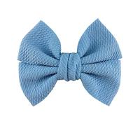 Diadema Mujer 10 unids/lote 4.5 "Grandes arcos de cabello de tela de waffle for niñas Accesorios de moda dulces populares Bowknot Boutique Weave Wear Auriculares Diadema(Light blue,Without clip)