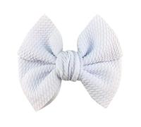 Diadema Mujer 10 unids/lote 4.5 "Grandes arcos de cabello de tela de waffle for niñas Accesorios de moda dulces populares Bowknot Boutique Weave Wear Auriculares Diadema(White,Without clip)