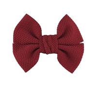 Diadema Mujer 10 unids/lote 4.5 "Grandes arcos de cabello de tela de waffle for niñas Accesorios de moda dulces populares Bowknot Boutique Weave Wear Auriculares Diadema(Wine red,With clip)