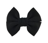 Diadema Mujer 10 unids/lote 4.5 "Grandes arcos de cabello de tela de waffle for niñas Accesorios de moda dulces populares Bowknot Boutique Weave Wear Auriculares Diadema(Black,Without clip)
