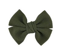 Diadema Mujer 10 unids/lote 4.5 "Grandes arcos de cabello de tela de waffle for niñas Accesorios de moda dulces populares Bowknot Boutique Weave Wear Auriculares Diadema(Army green,With clip)