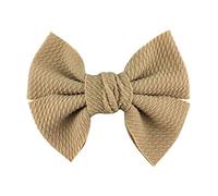Diadema Mujer 10 unids/lote 4.5 "Grandes arcos de cabello de tela de waffle for niñas Accesorios de moda dulces populares Bowknot Boutique Weave Wear Auriculares Diadema(Khaki,Without clip)