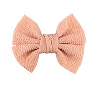 Diadema Mujer 10 unids/lote 4.5 "Grandes arcos de cabello de tela de waffle for niñas Accesorios de moda dulces populares Bowknot Boutique Weave Wear Auriculares Diadema(Peach,Without clip)