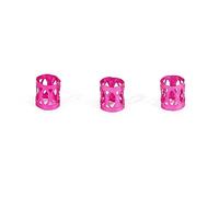 Diadema Mujer 100 unids 8x9mm Beads mixtos Ajustable Pein trenzas Dreadlock Beads Ajustable Hair Braid Anillos Publicanos Clips Tubos Joyería Auriculares Diadema(Pink)