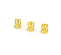Diadema Mujer 100 unids 8x9mm Beads mixtos Ajustable Pein trenzas Dreadlock Beads Ajustable Hair Braid Anillos Publicanos Clips Tubos Joyería Auriculares Diadema(Gold)
